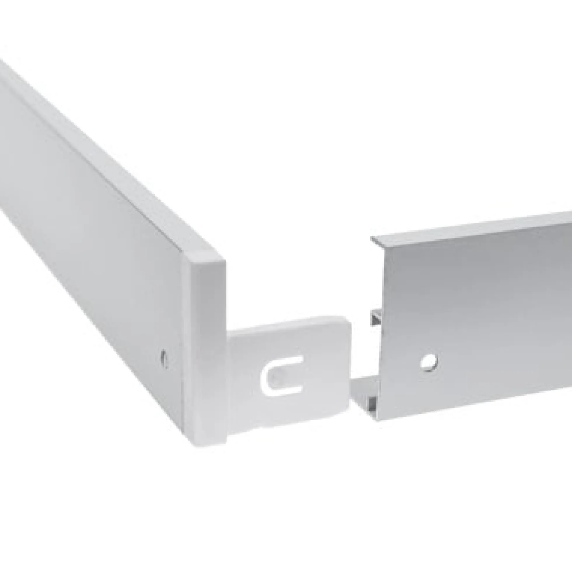 120x30 LED panelramme - Let montering, plasthjørner, skrufri design, hvid kant