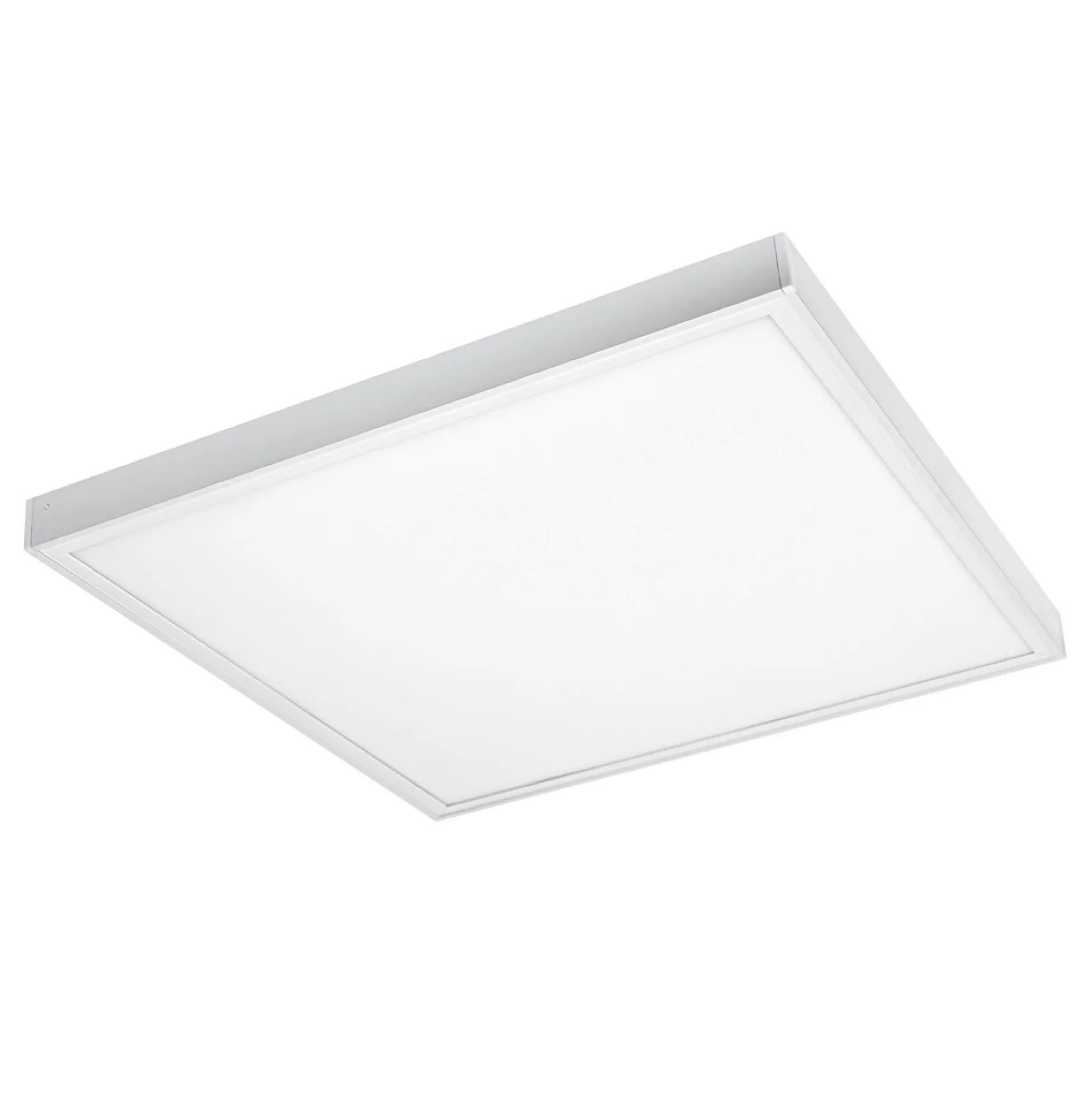 60x60 LED panelramme med hurtig samling, plastikhjørner, skruefri montering og hvid kant