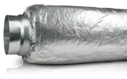 250 x 1200 mm Flex lyddæmper ventilation SLF, 25 mm isolering - Air2Trust
