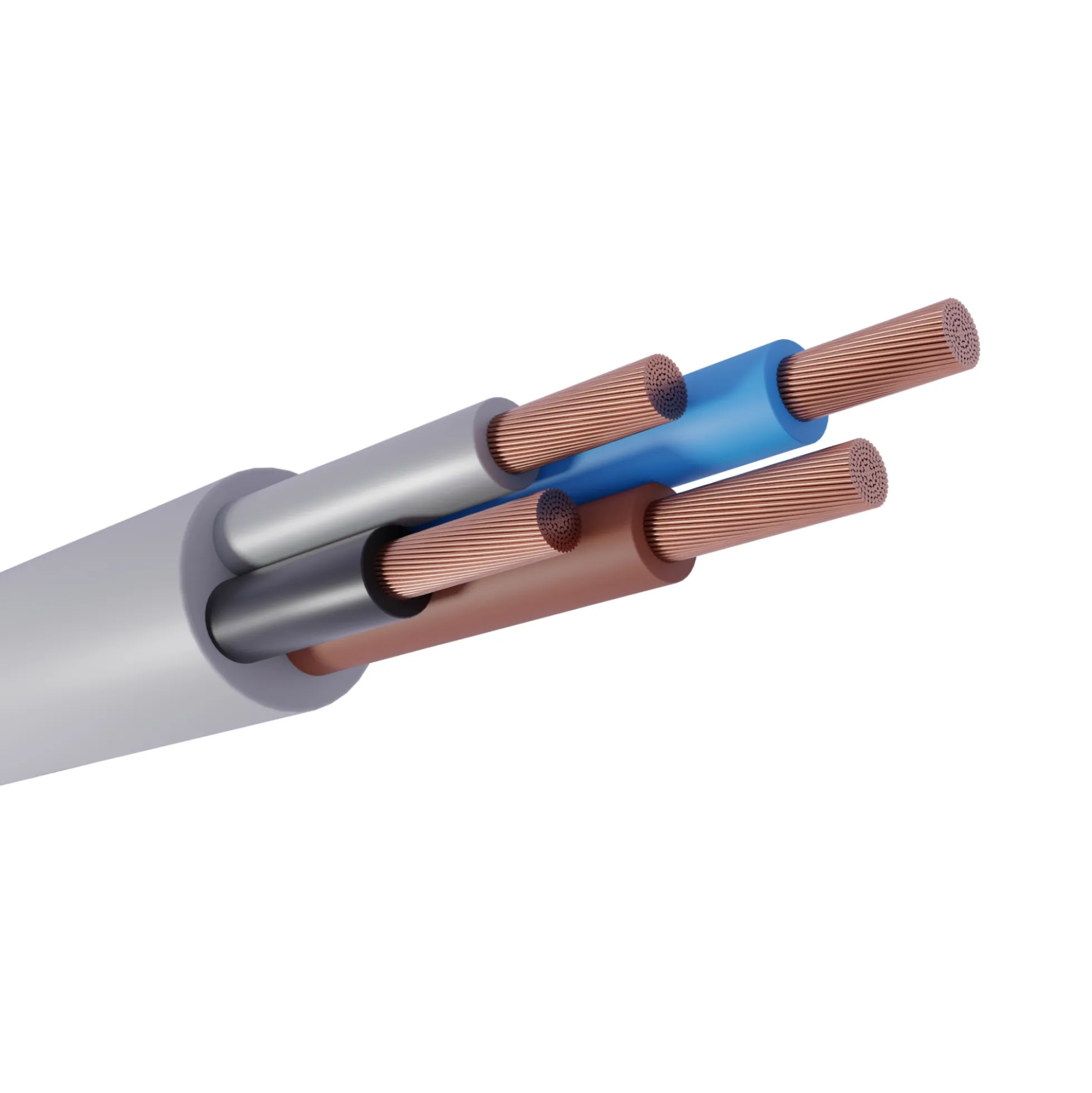4x6 mm² Installationskabel halogenfri, stikledning, pr. meter DCA