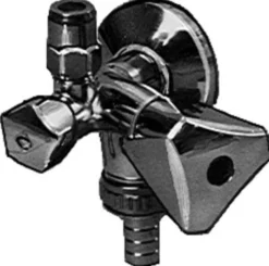 1/2" x 10 mm ventil m/aftap højre m/studs