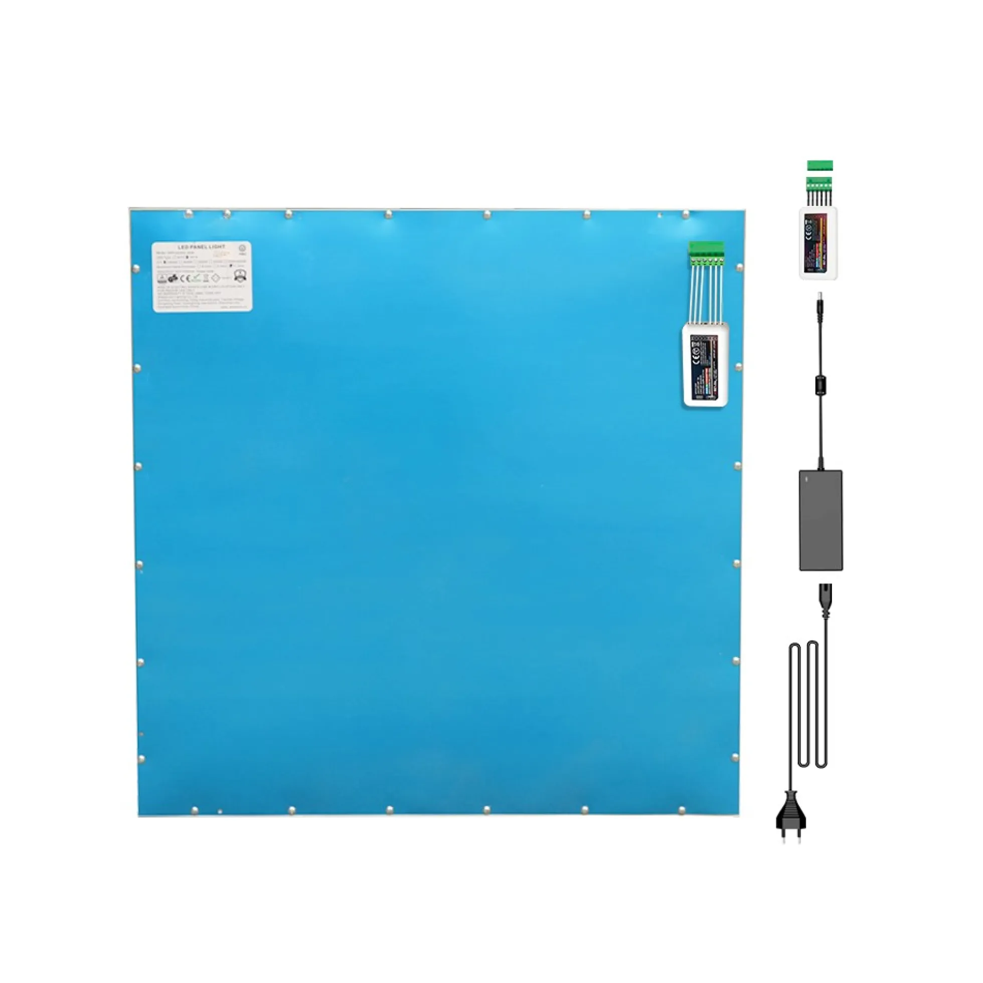 60x60 wifi RGB+CCT LED panel, 36W, højde: 13 mm, hvid kant, kulør: RGB + CCT (varm til kold hvid)