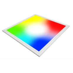 60x60 wifi RGB+CCT LED panel, 36W, højde: 13 mm, hvid kant, kulør: RGB + CCT (varm til kold hvid)