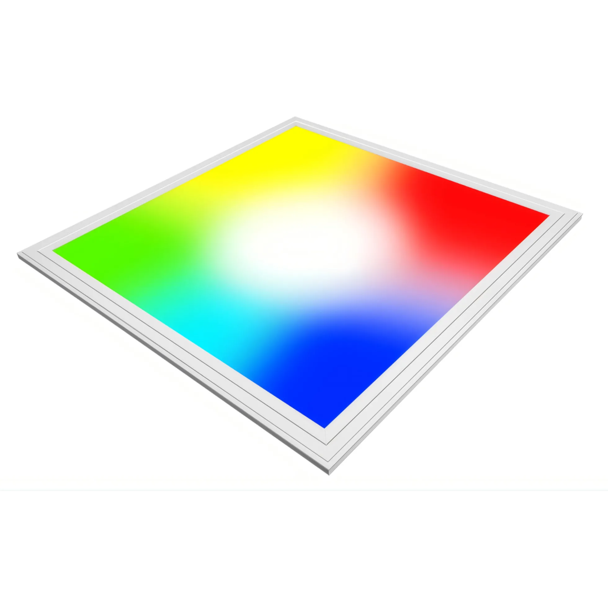60x60 wifi RGB+CCT LED panel, 36W, højde: 13 mm, hvid kant, kulør: RGB + CCT (varm til kold hvid)