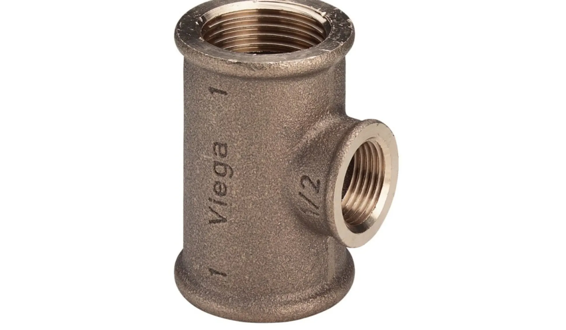 3/4" x 1/2" x 3/4" Tee Rødgods Silicium Bronze