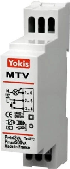 Yokis – Lysdæmper med soft start/stop til din-skinne MTV500M
