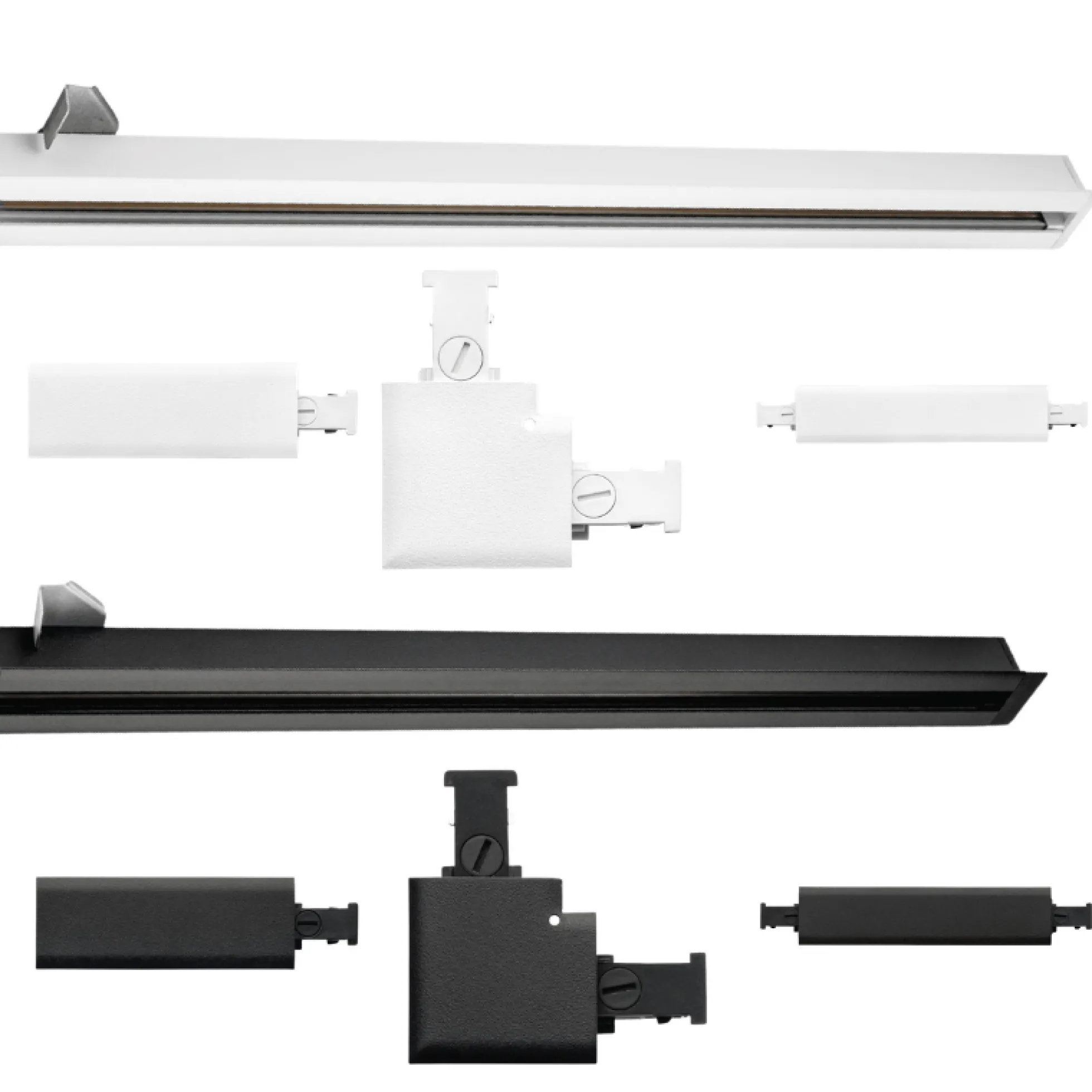 Zip 230V skinnesystem, indbygning, 1-faset, 1,8 meter, hvid/sort (byg selv) - SG Armaturen