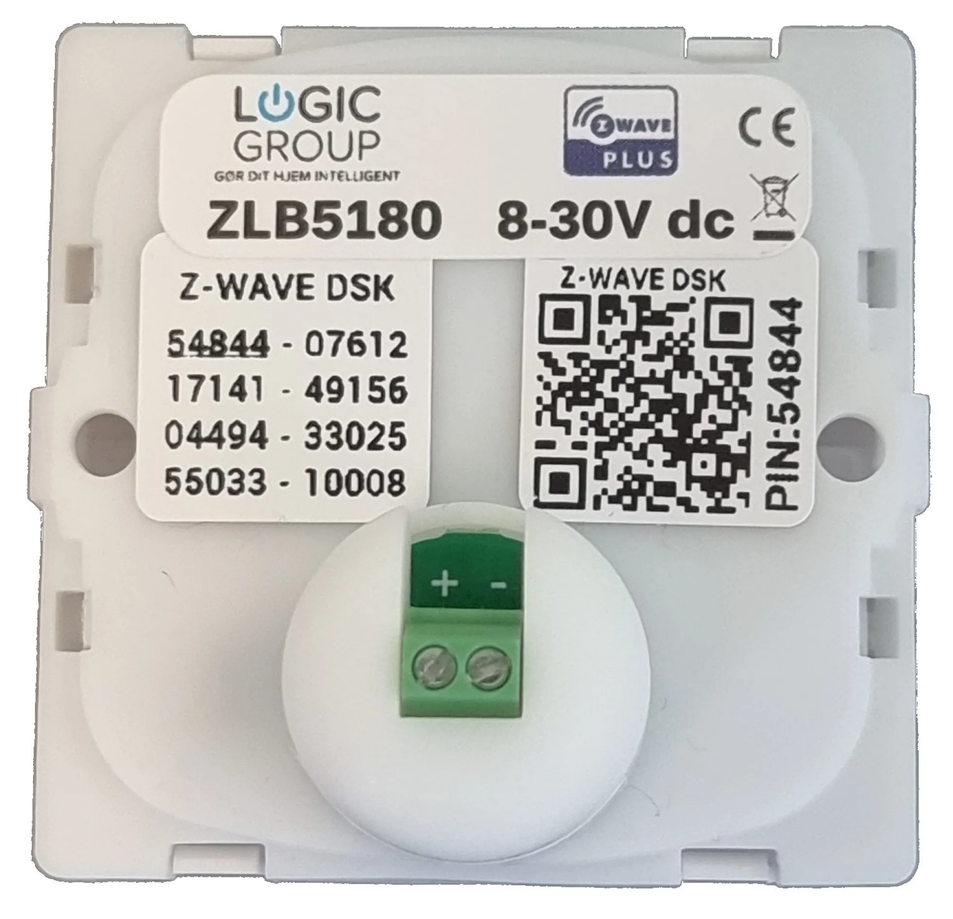 Z-Wave RGB svagstrømstryk ZLB5180, passer i FUGA - Logic Group